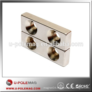 N35 Strong Block Magnet Permanent Rare Earth Neodymium 2 Countersunk